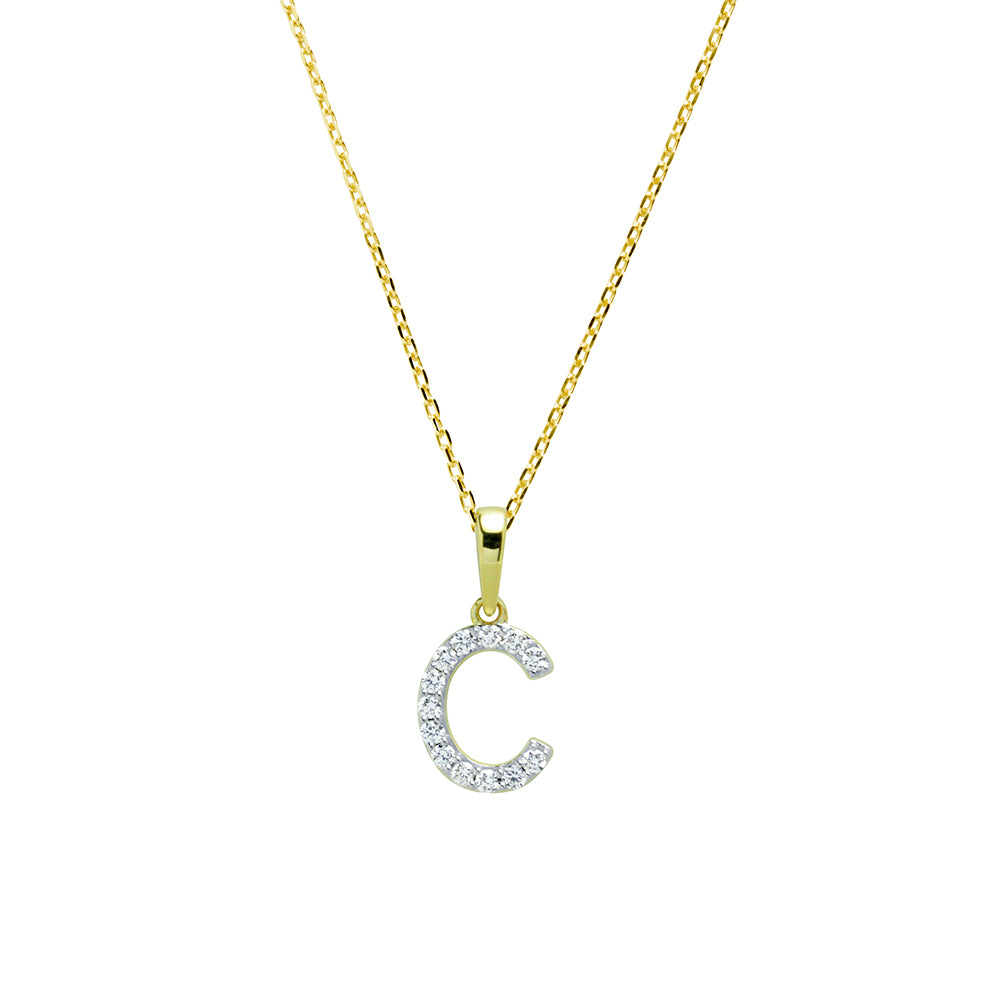Collar Grabable con Diamante de Laboratorio en Oro 9k
