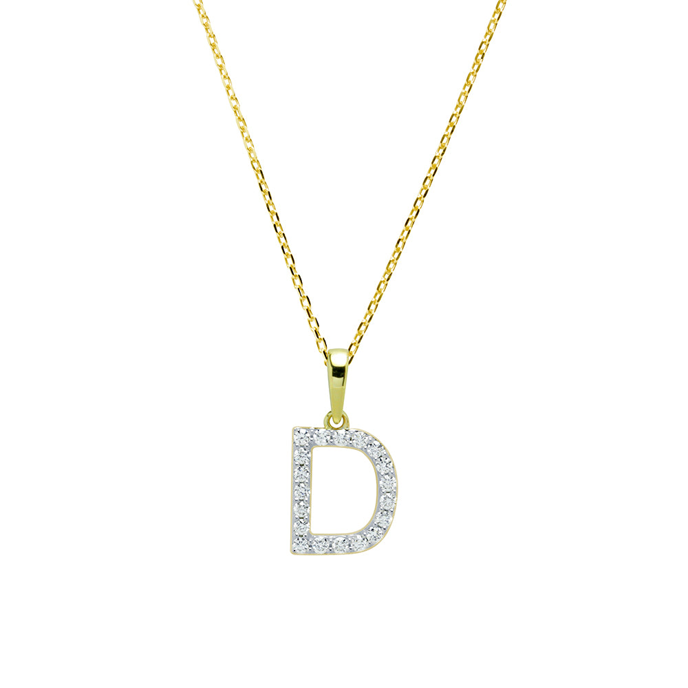 Collar Grabable con Diamante de Laboratorio en Oro 9k