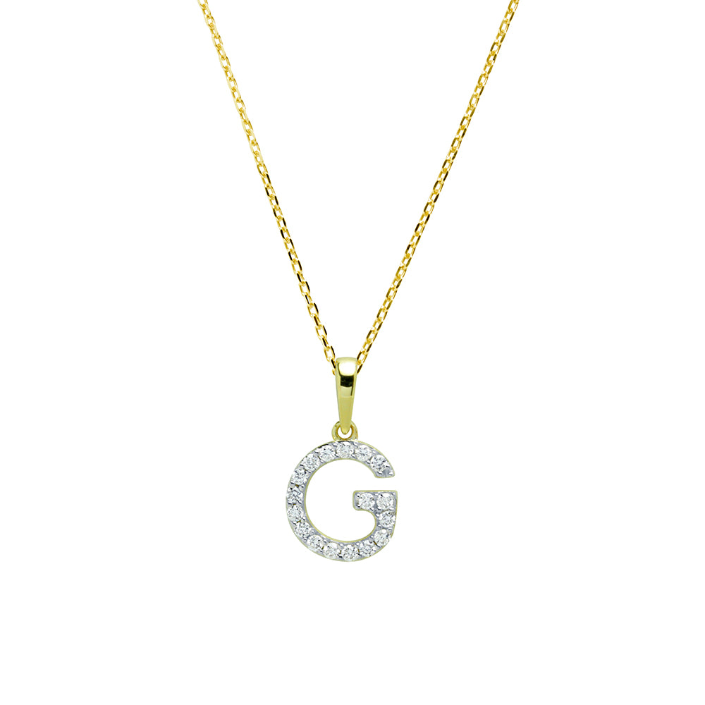 Collar Grabable con Diamante de Laboratorio en Oro 9k