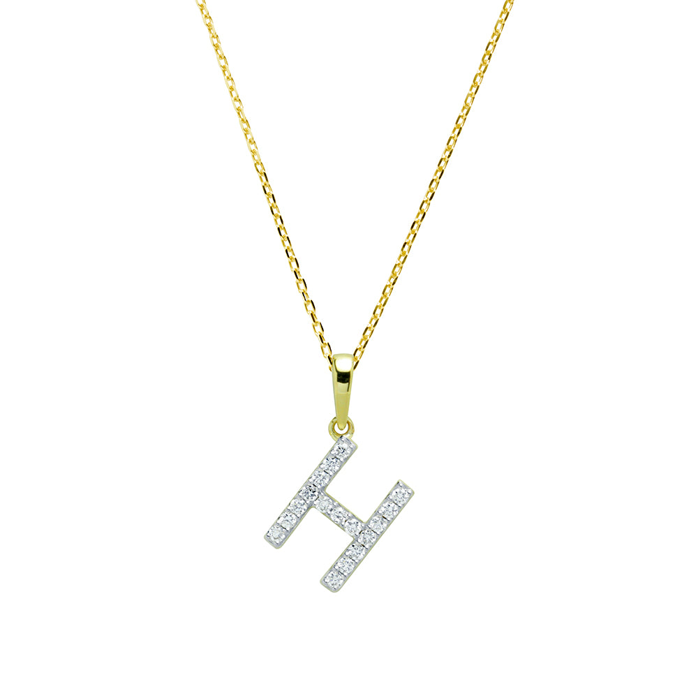 Collar Grabable con Diamante de Laboratorio en Oro 9k