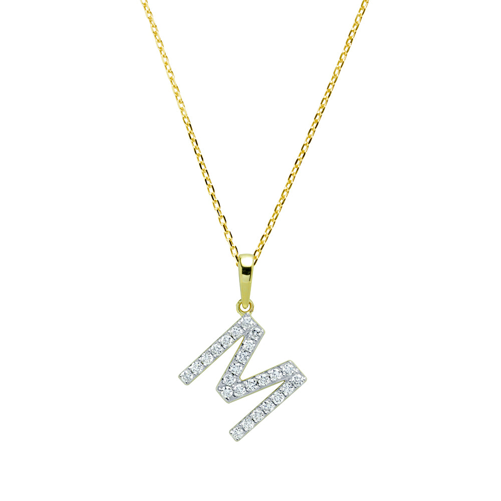 Collar Grabable con Diamante de Laboratorio en Oro 9k