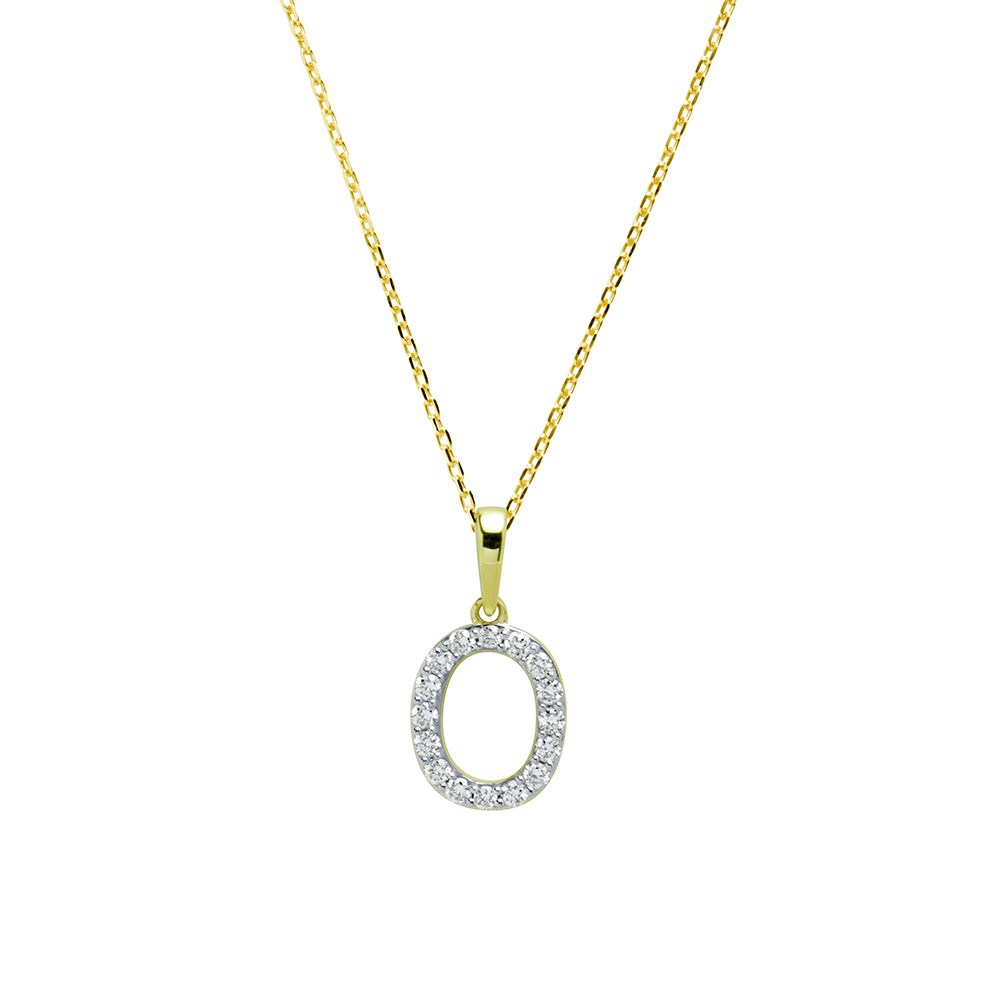 Collar Grabable con Diamante de Laboratorio en Oro 9k
