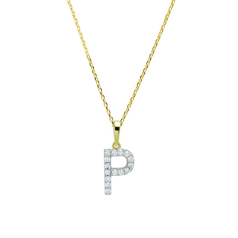 Collar Grabable con Diamante de Laboratorio en Oro 9k