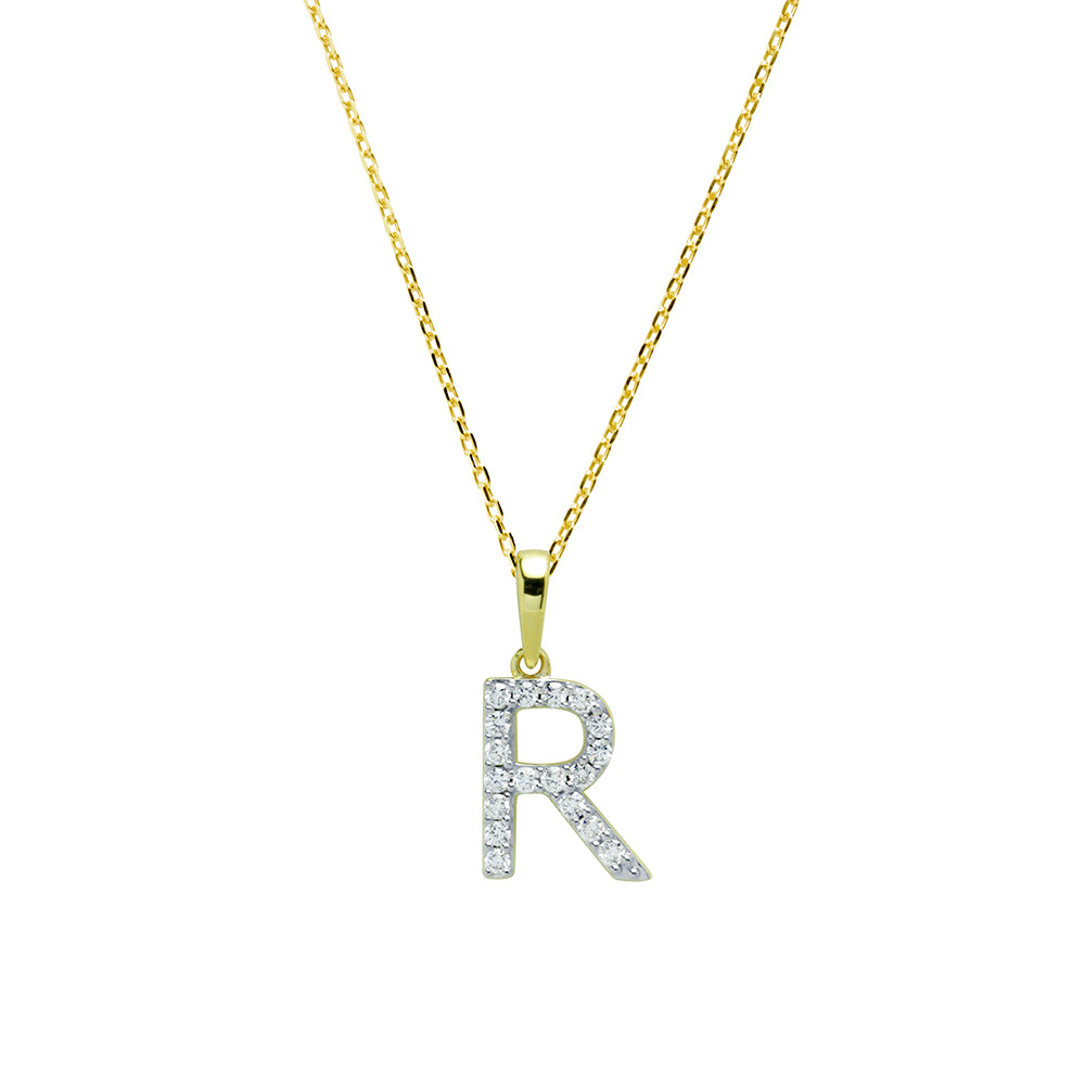 Collar Grabable con Diamante de Laboratorio en Oro 9k