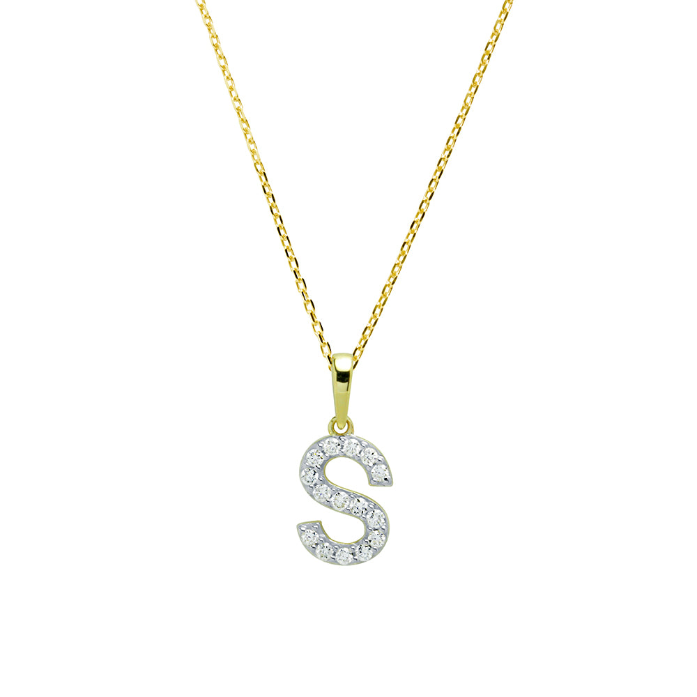 Collar Grabable con Diamante de Laboratorio en Oro 9k