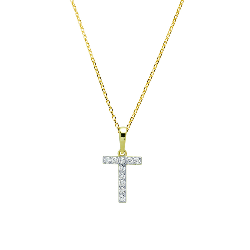 Collar Grabable con Diamante de Laboratorio en Oro 9k