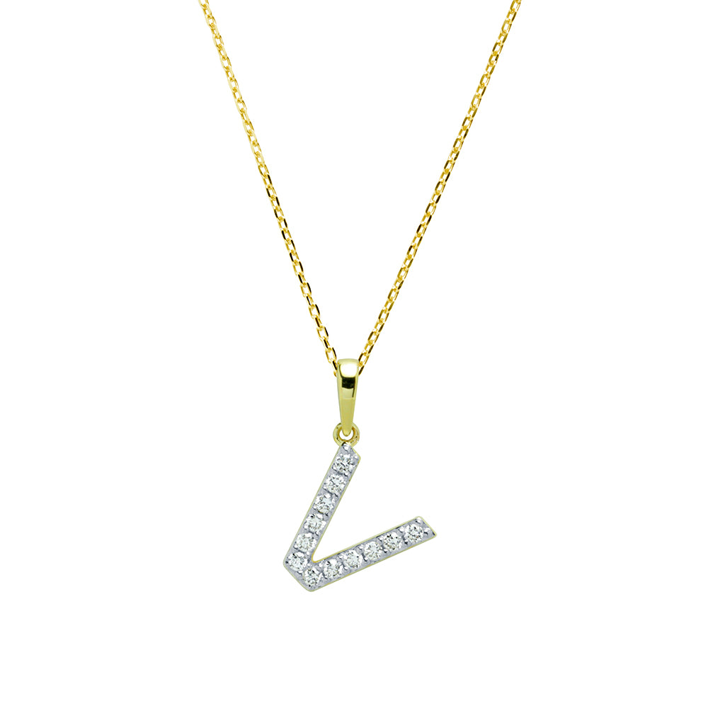 Collar Grabable con Diamante de Laboratorio en Oro 9k