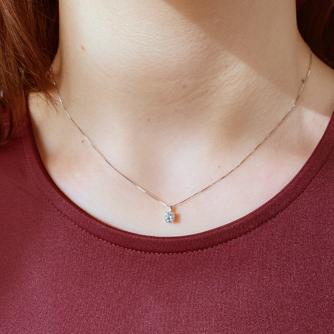 Cadena y Colgante Square Diamante 0,30ct.