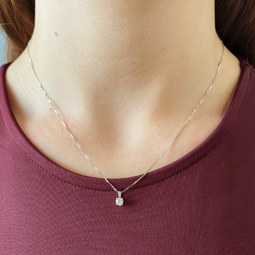 Cadena y Colgante Square Diamante 0,20ct.