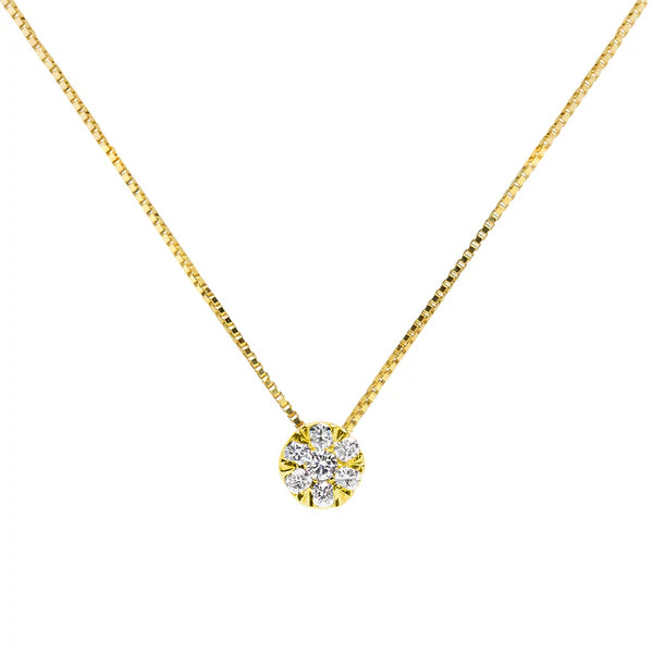 Colgante Deo con Diamante de Laboratorio en Oro 18k