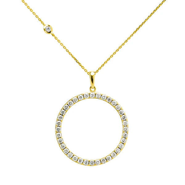 Collar con Diamante de Laboratorio en Oro 9k