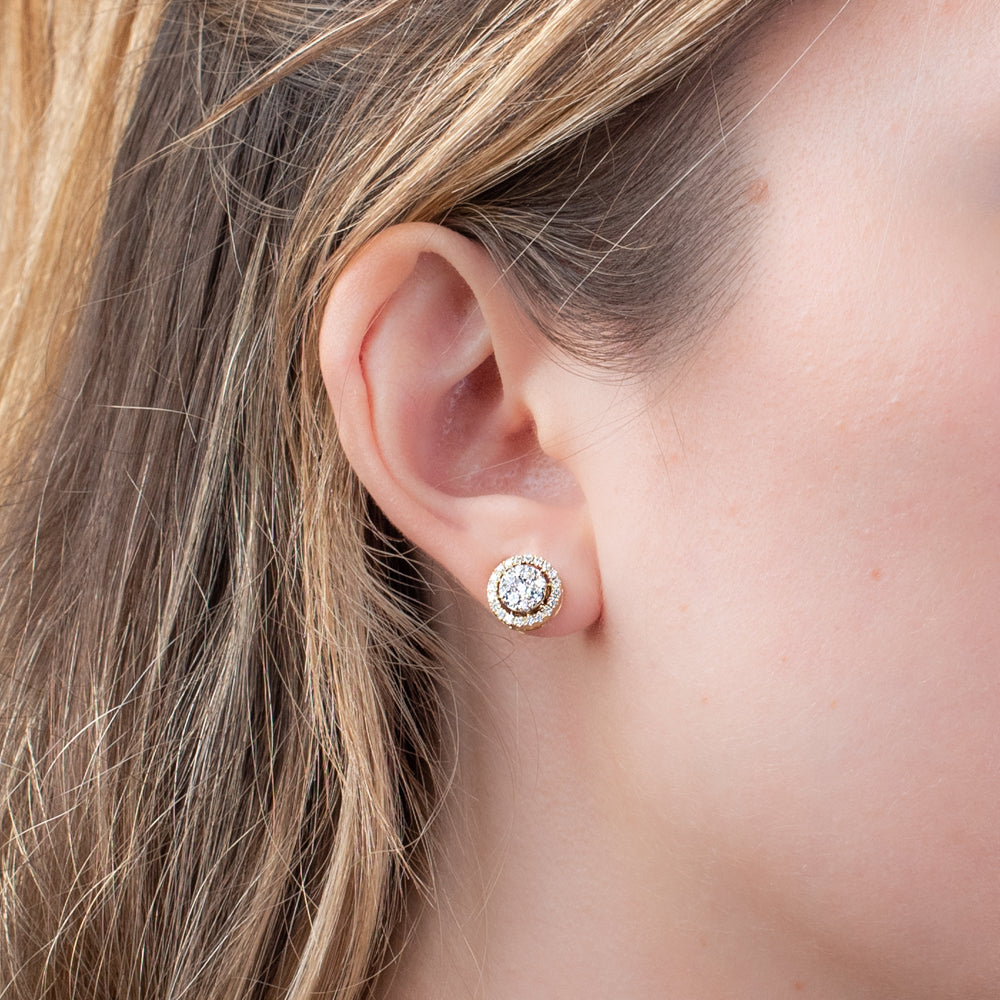 Pendientes Diamantes Rosetón 0,784ct.