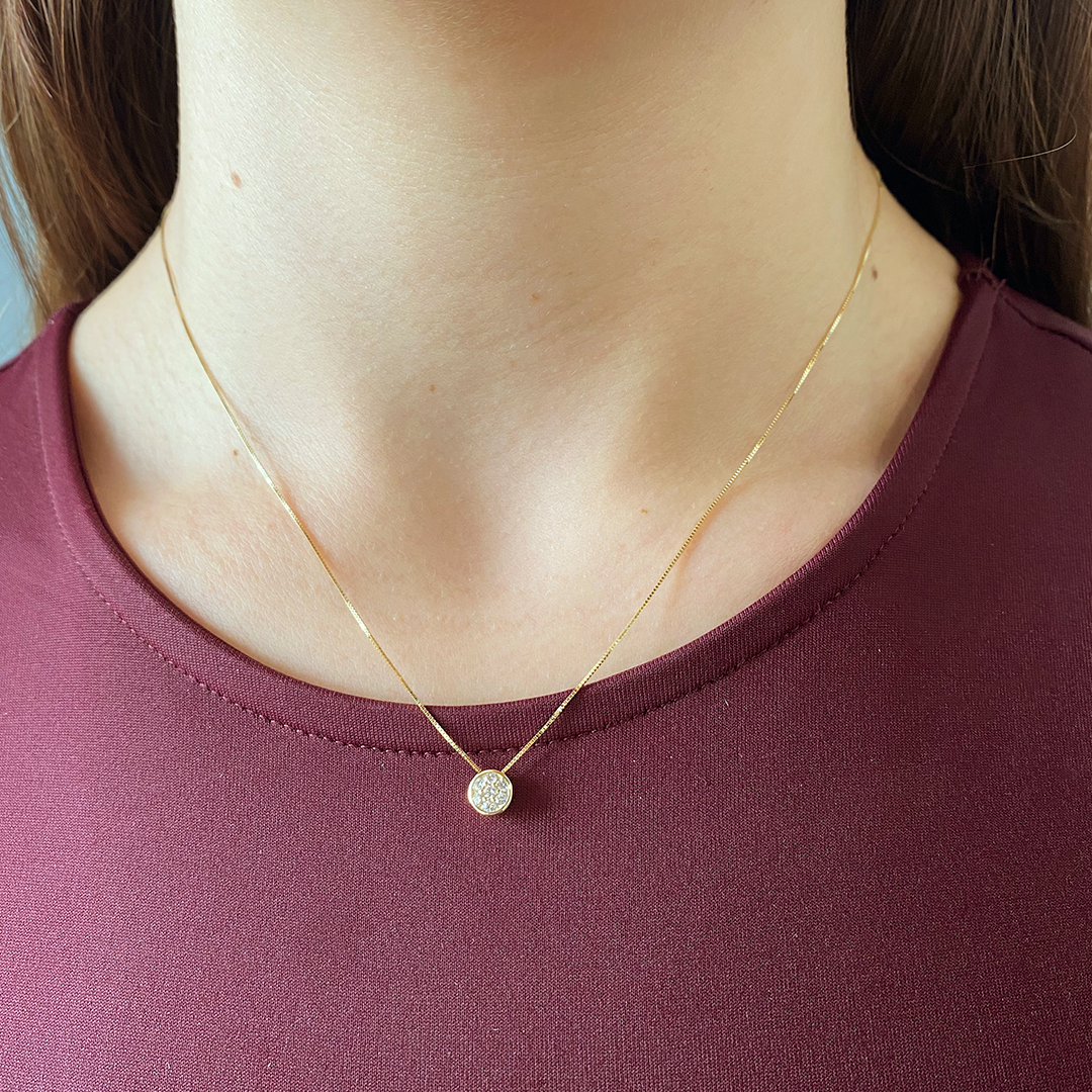 Collar de Oro con Diamantes Naturales