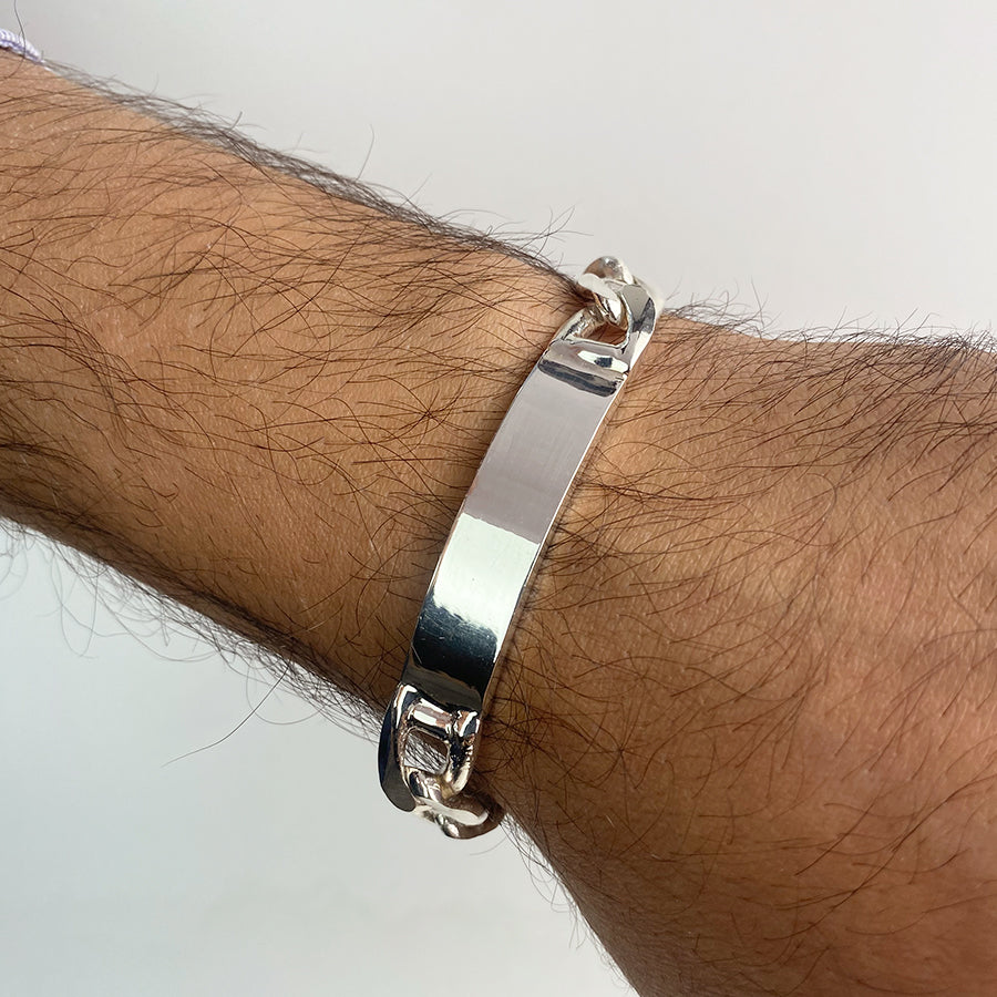 Pulsera Traversino Maciza 10mm