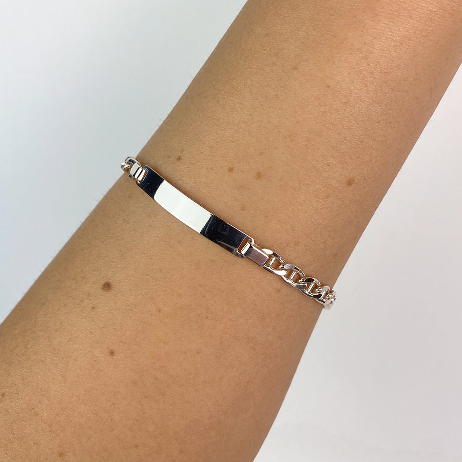 Pulsera Traversino Maciza Italiana 5mm