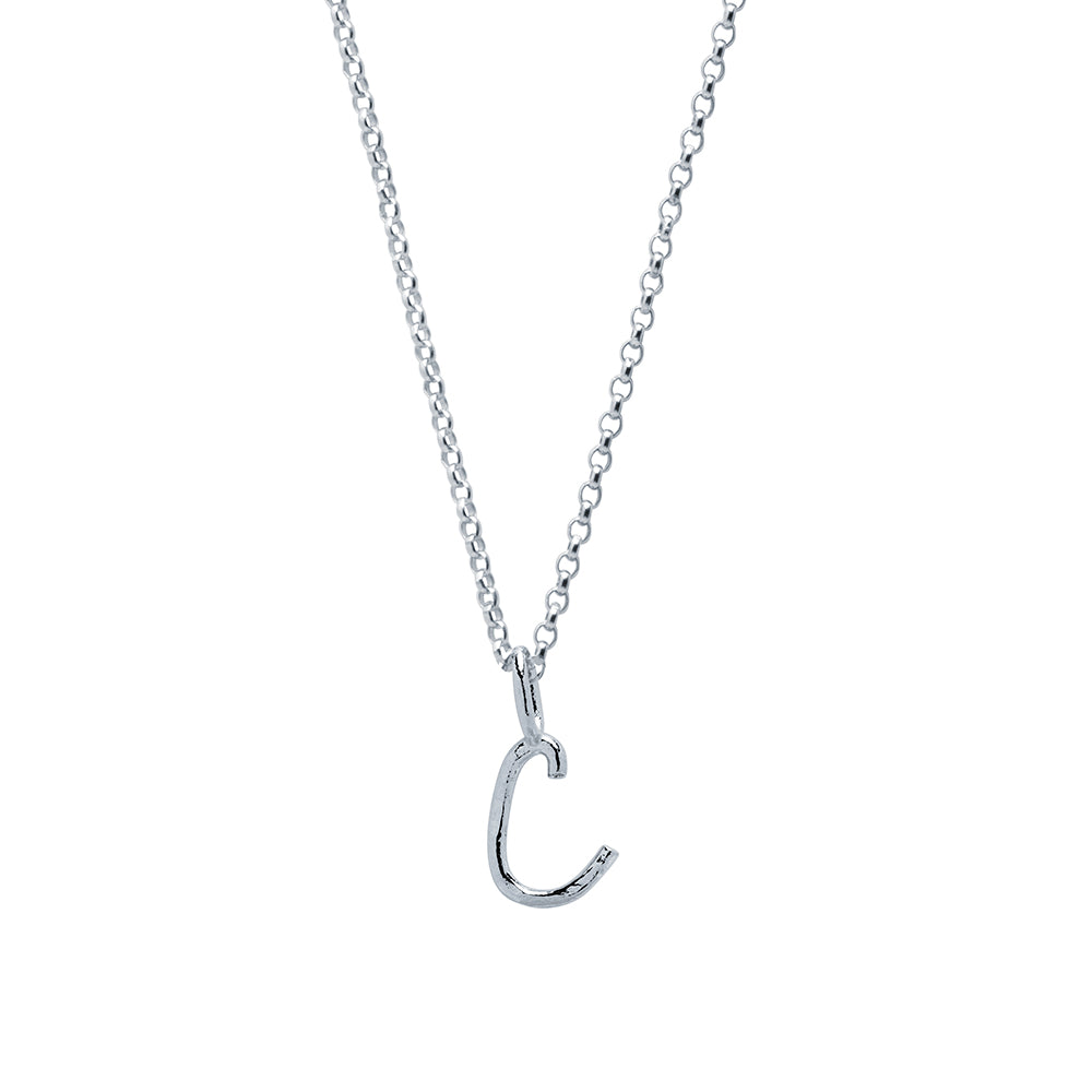 Collar Celine de Plata 925 con Inicial Grabada