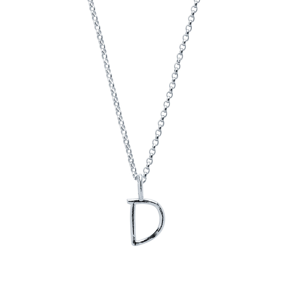 Collar Celine de Plata 925 con Inicial Grabada