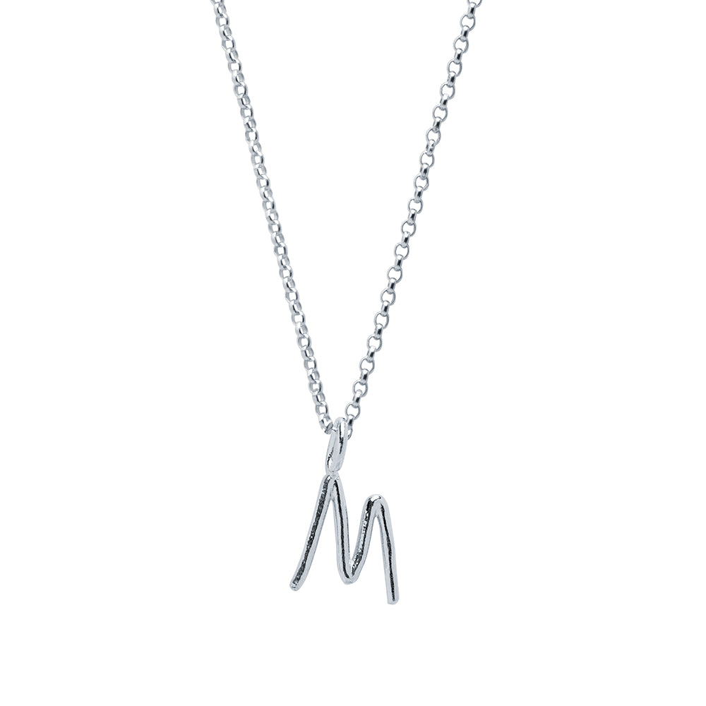 Collar Celine de Plata 925 con Inicial Grabada