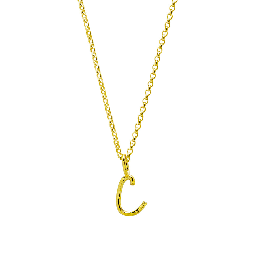 Collar Celine de Plata 925 con Inicial Grabada