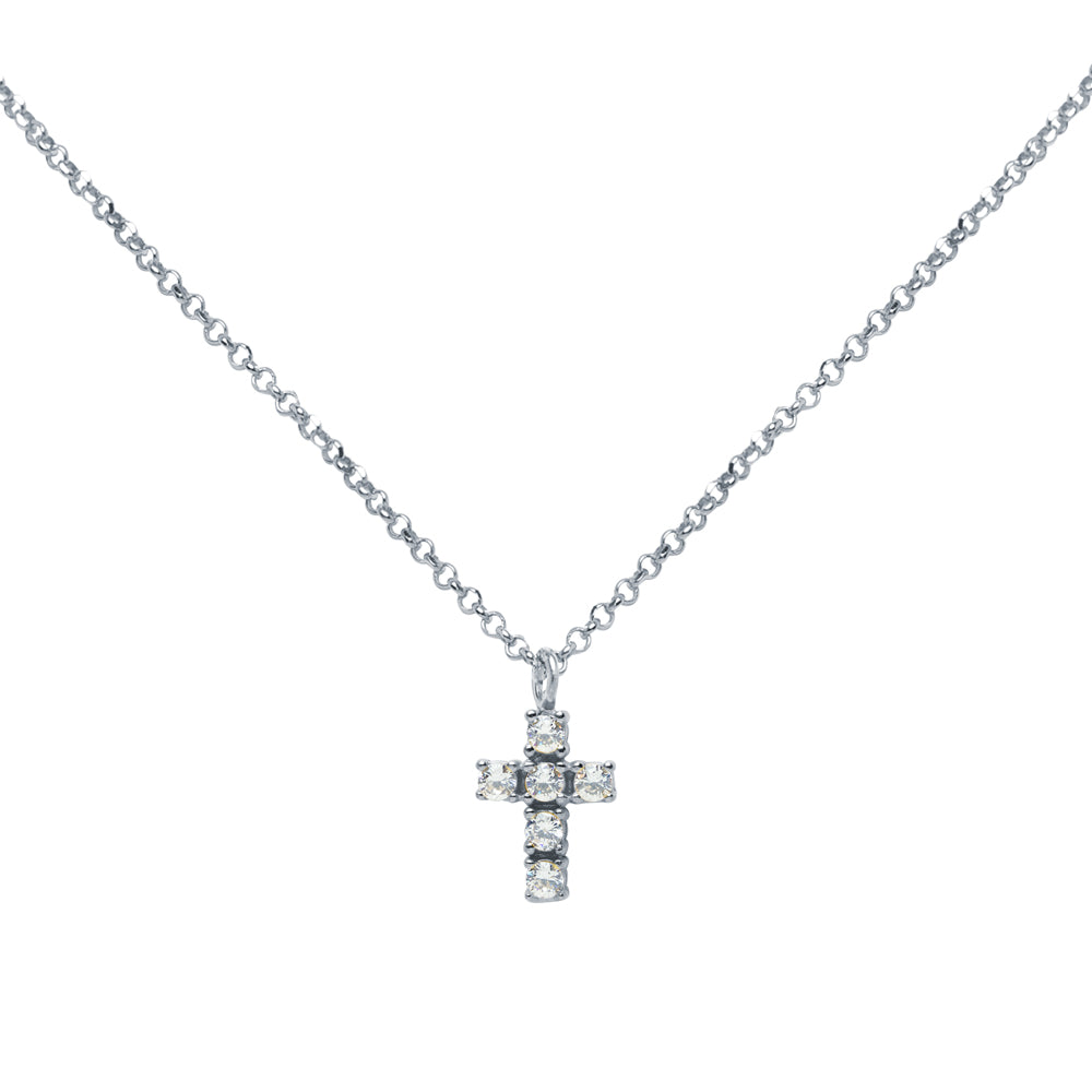Colgante Cruz de Plata 925 con Circonitas