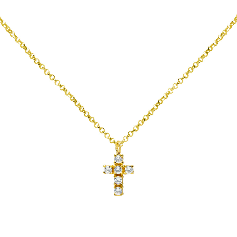 Colgante Cruz de Plata 925 con Circonitas