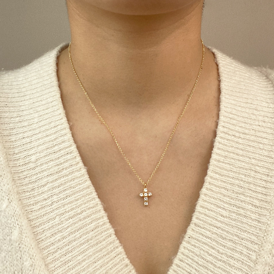 Colgante Cruz de Plata 925 con Circonitas