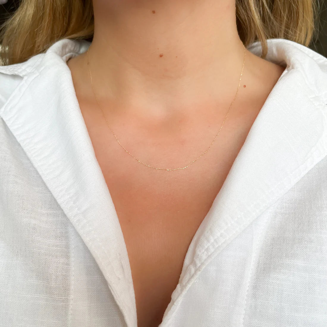 Cadena Forzada Ligera 45x0.45 en Oro Amarillo 18 Kilates