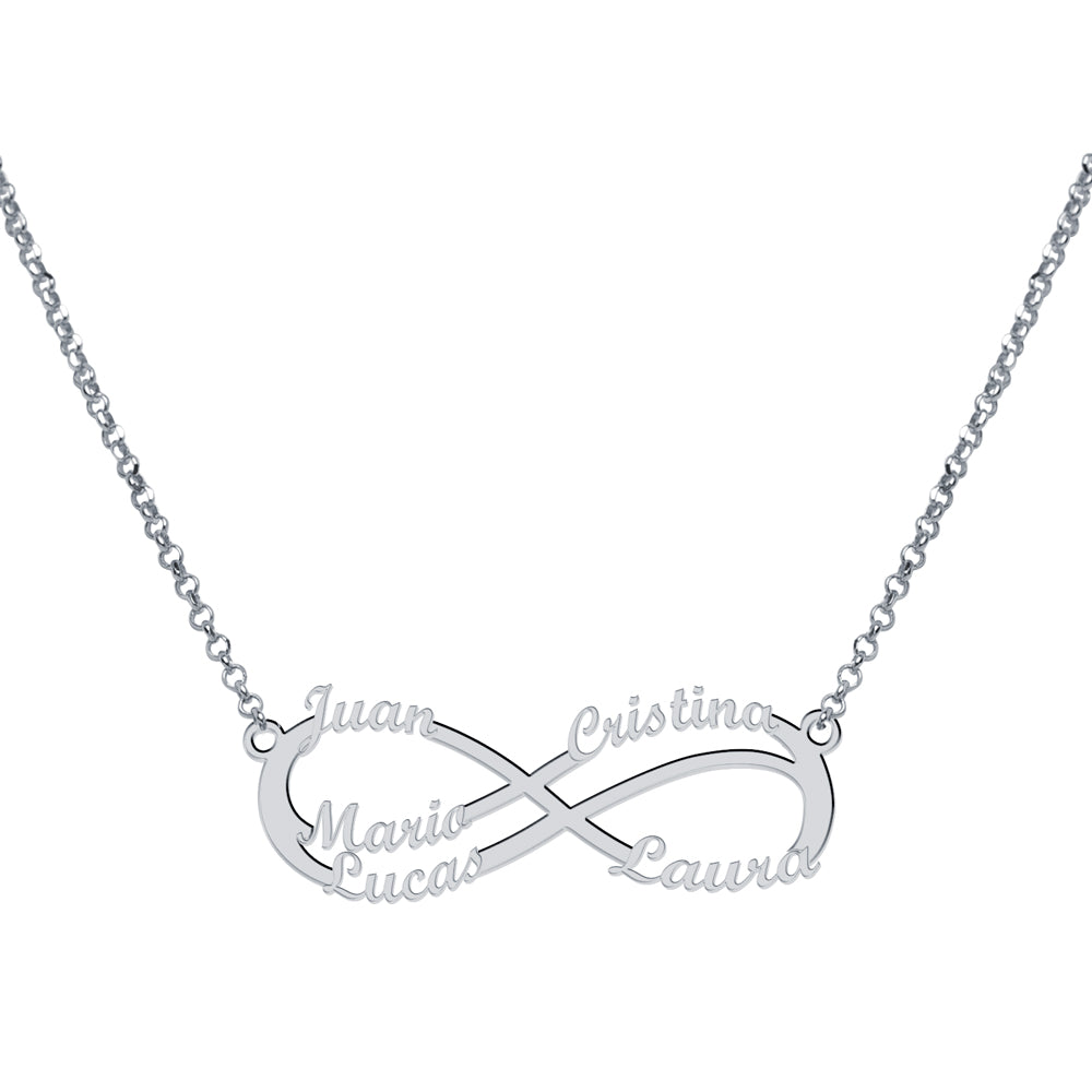 Collar Infinito 5 nombres