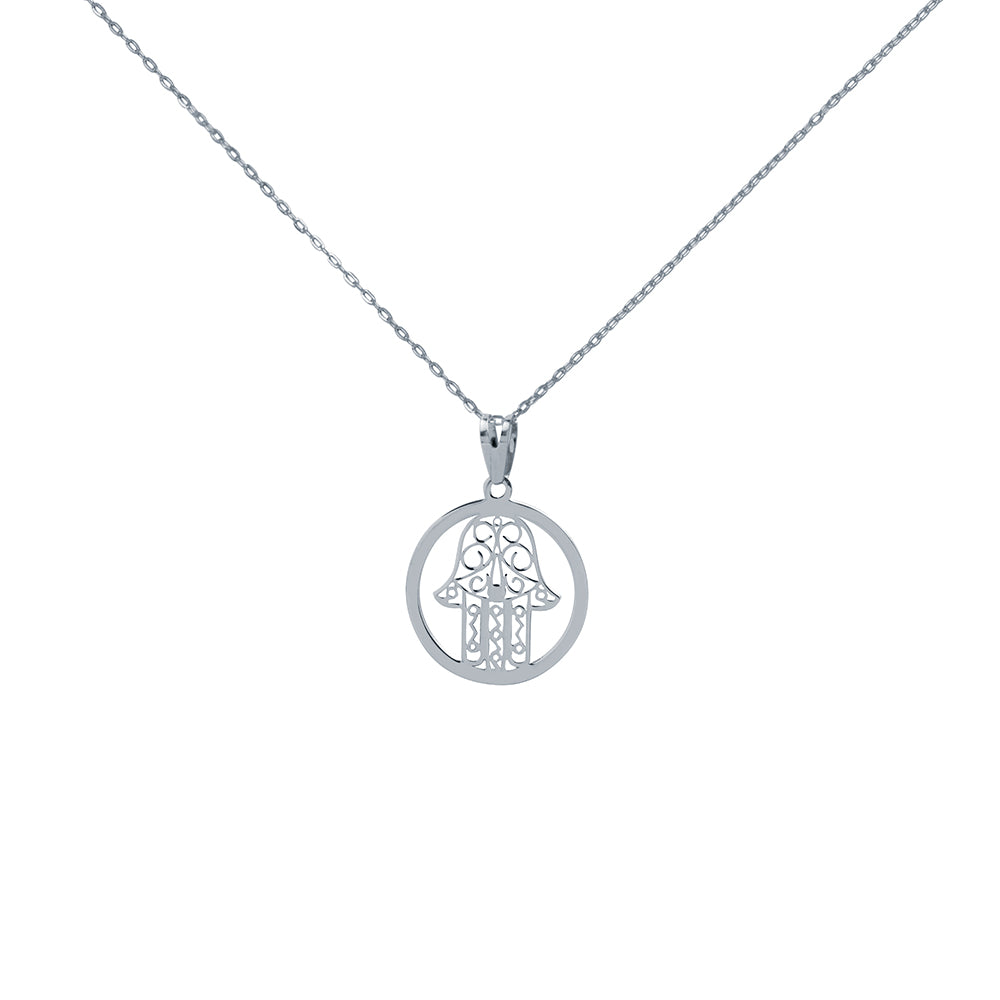 Collar Mano de Fátima Aro de Oro 9K