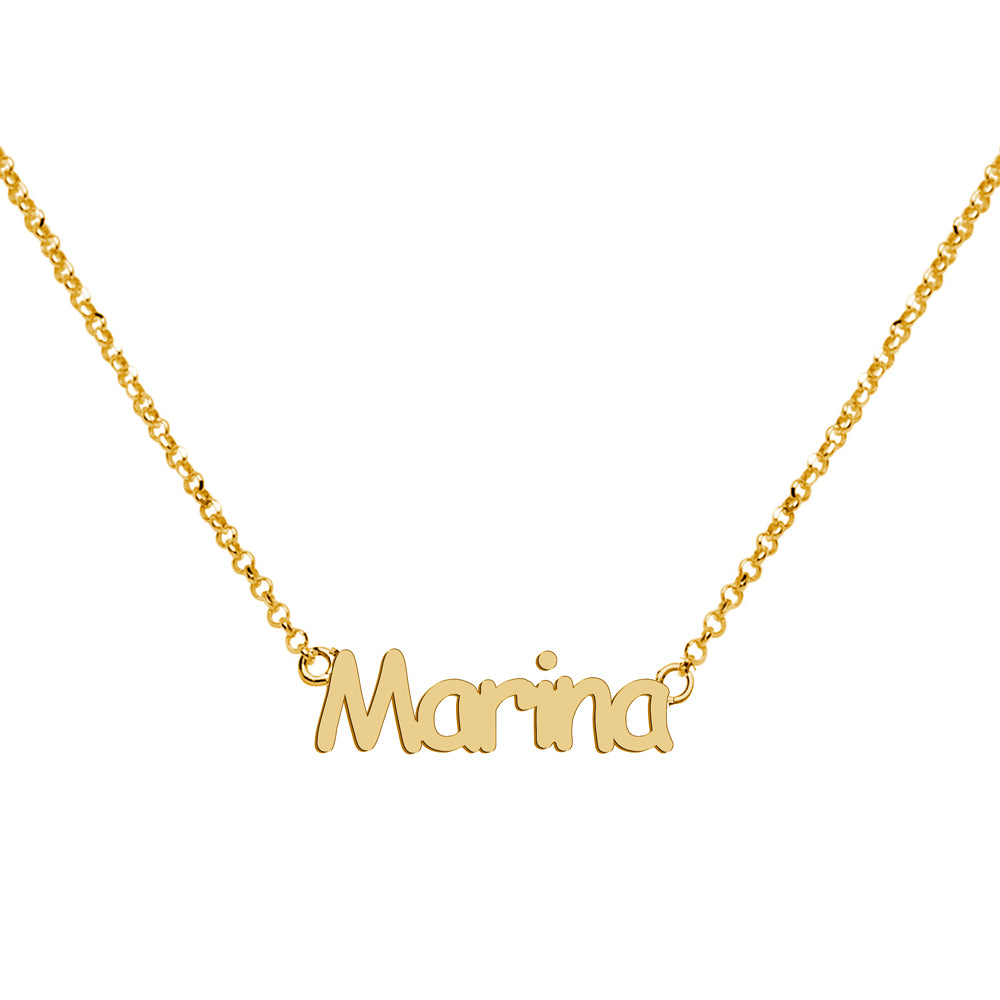 Collar con nombre minimal