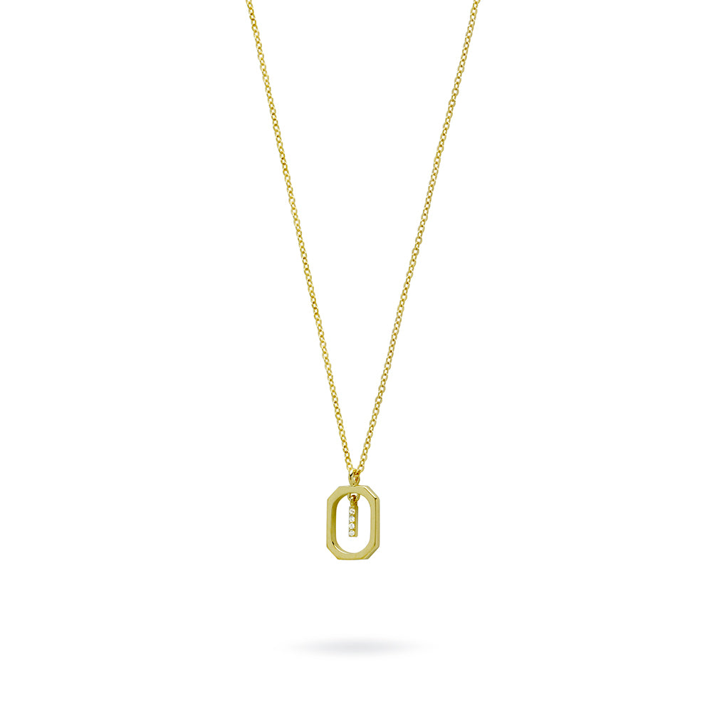 Collar Halo de Plata 925 con Inicial Grabada