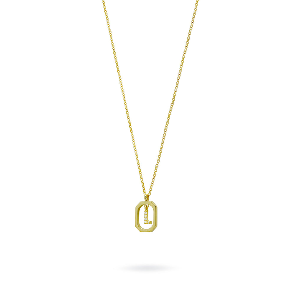 Collar Halo de Plata 925 con Inicial Grabada