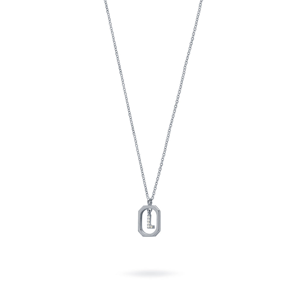 Collar Halo de Plata 925 con Inicial Grabada