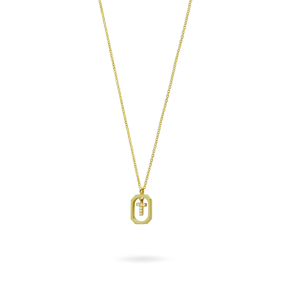 Collar Halo de Plata 925 con Inicial Grabada