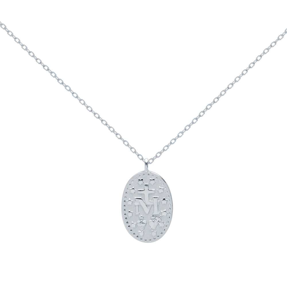 Colgante Escapulario de Plata 925 con Circonitas