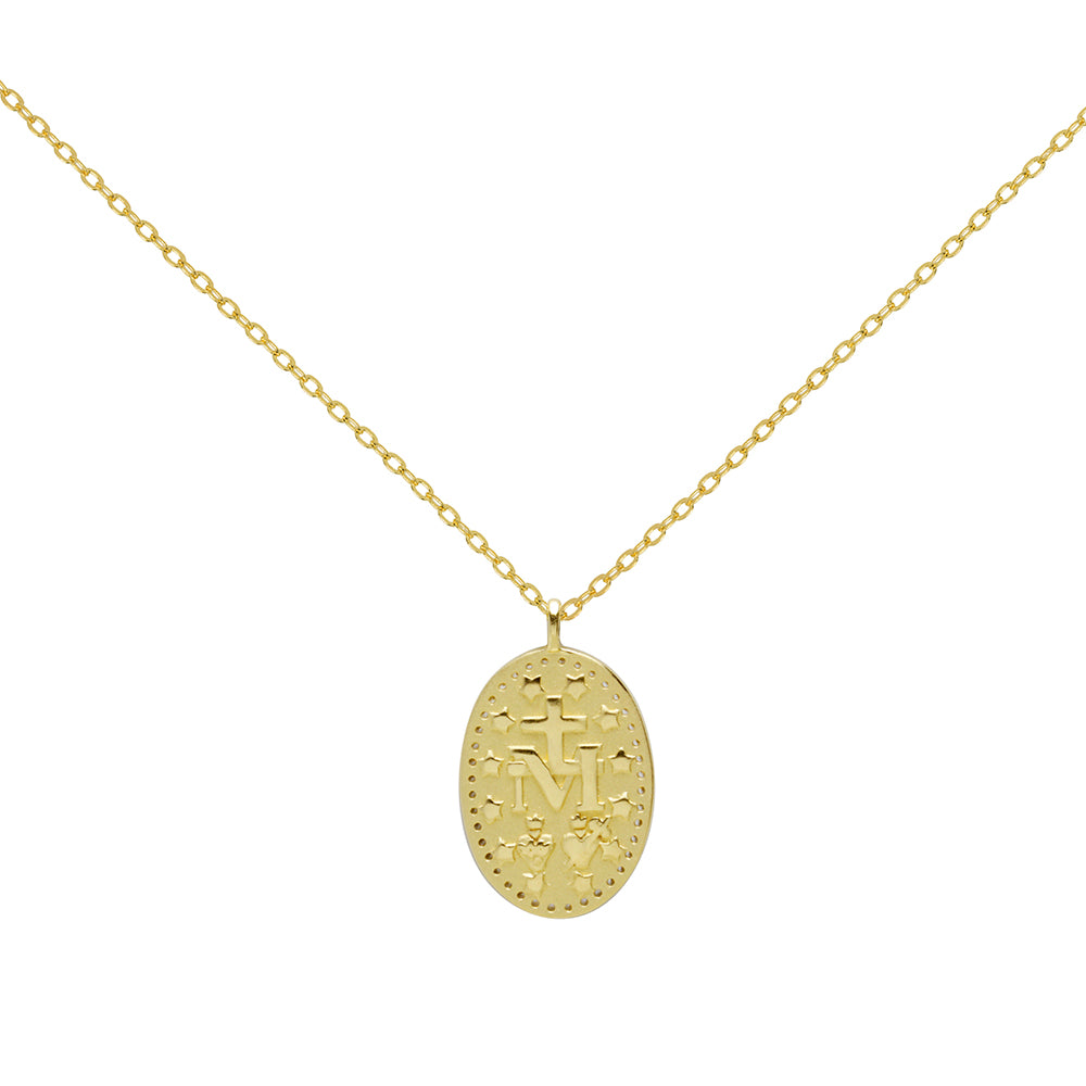 Colgante Escapulario de Plata 925 con Circonitas