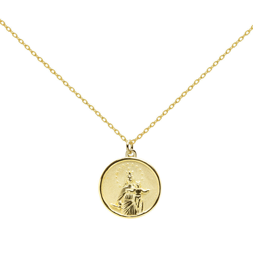 Colgante Virgen María Auxiliadora de Plata 925