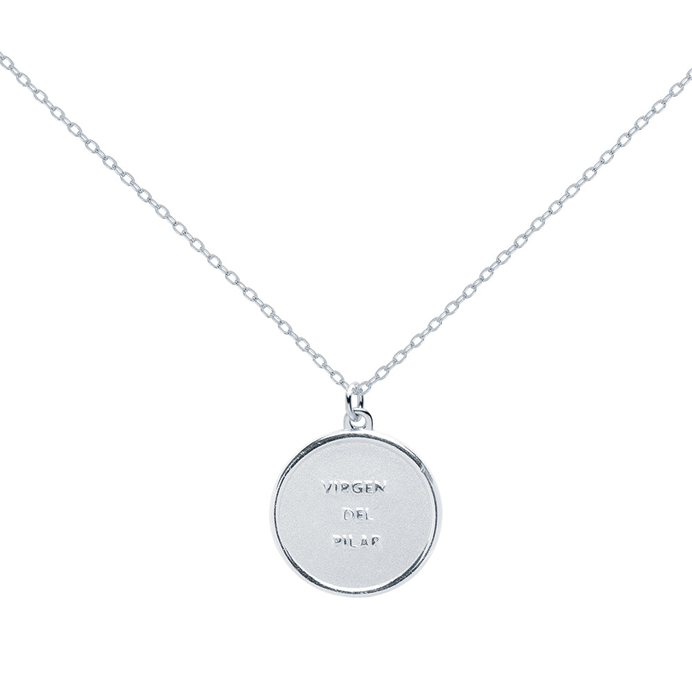 Colgante Escapulario Virgen del Pilar de Plata 925