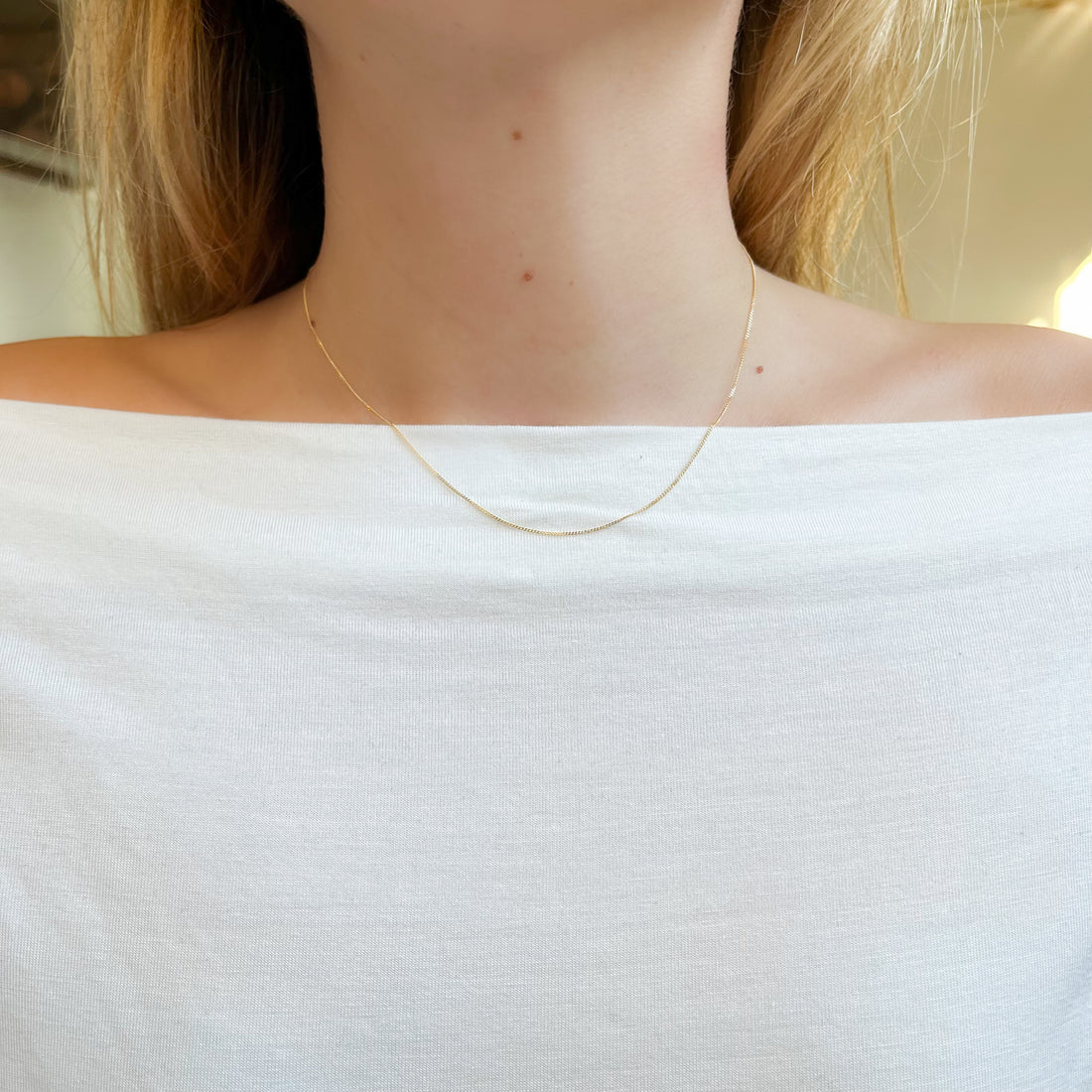 Cadena Barbada 45X0.45 en Oro Amarillo 9 Kilates