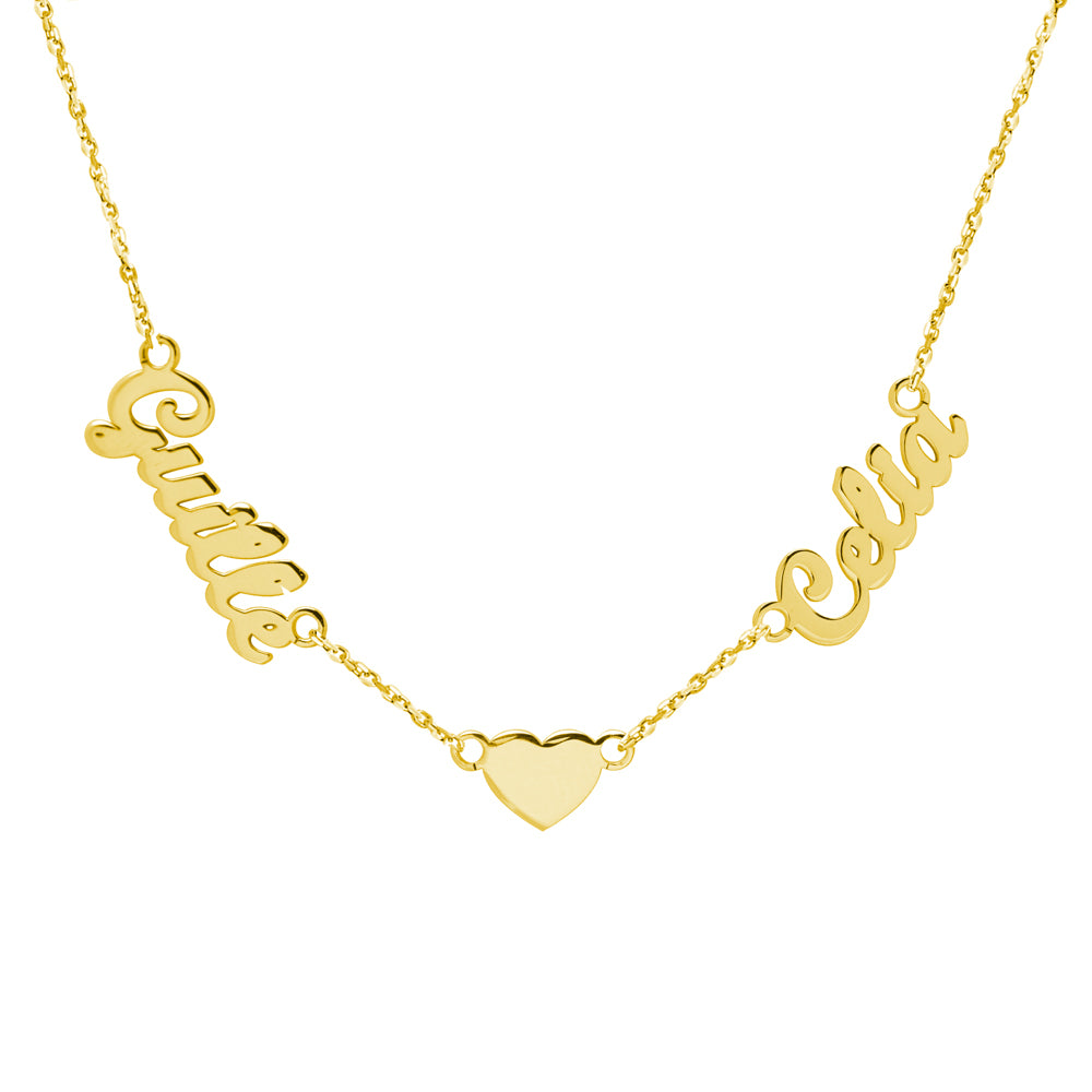 Collar con nombre y Corazón