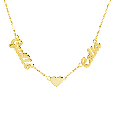 Collar Corazón de Oro con Nombre Grabado