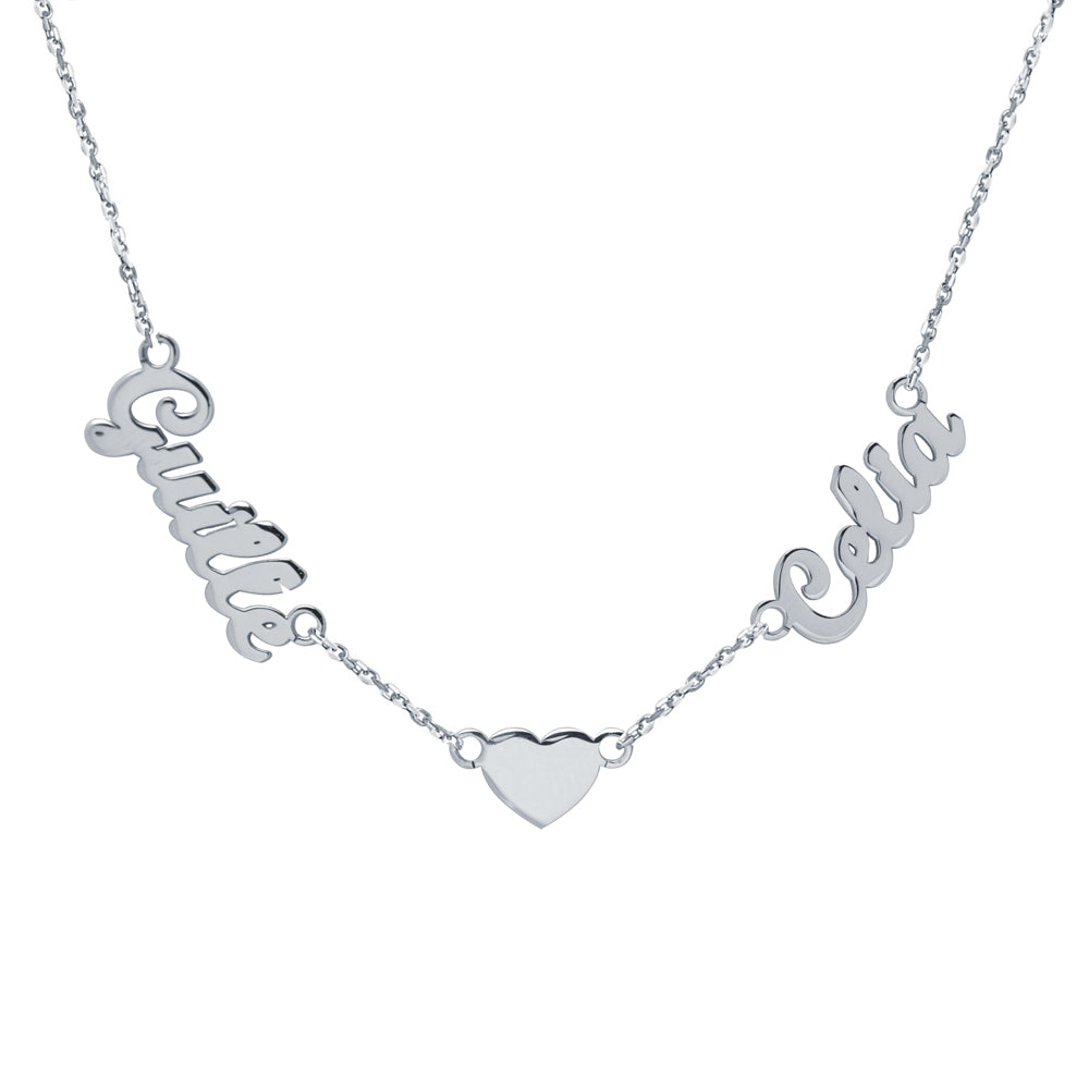 Collar con nombre y Corazón