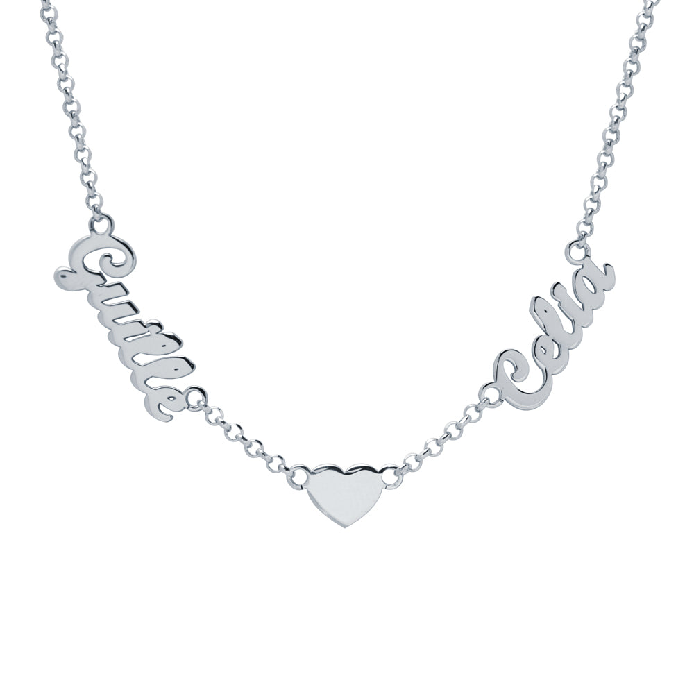 Collar con nombre y Corazón