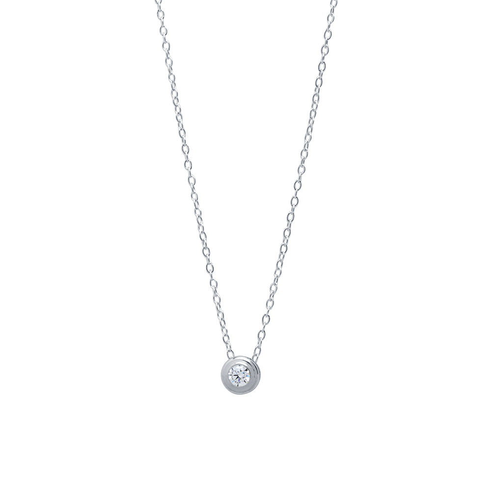 Collar Solitario 4mm bisel