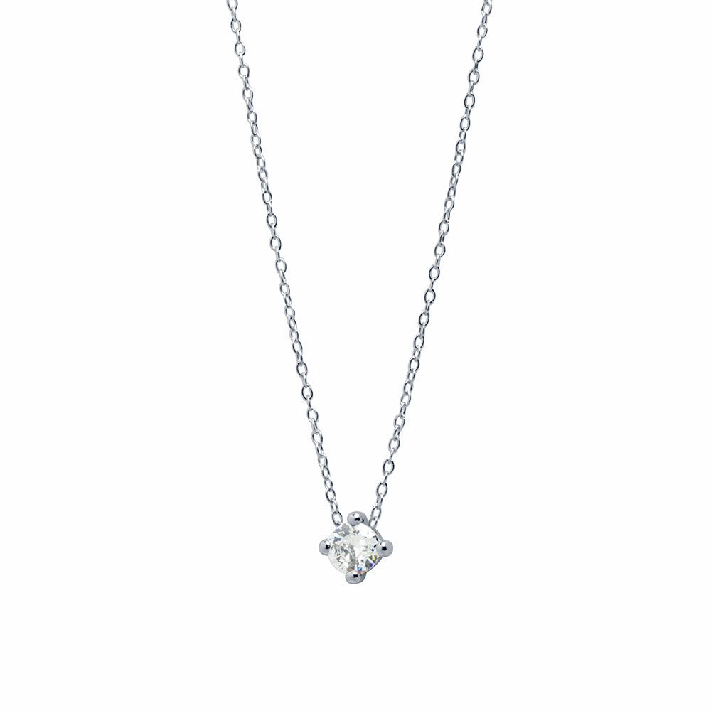 Collar Solitario 4mm 4 grapas