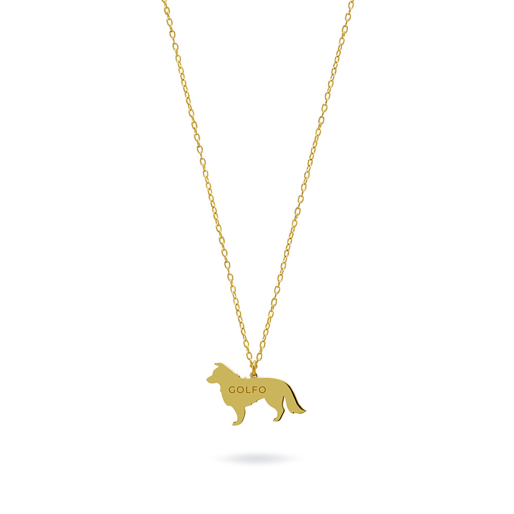 Collar Border Collie de Plata 925 Personalizado