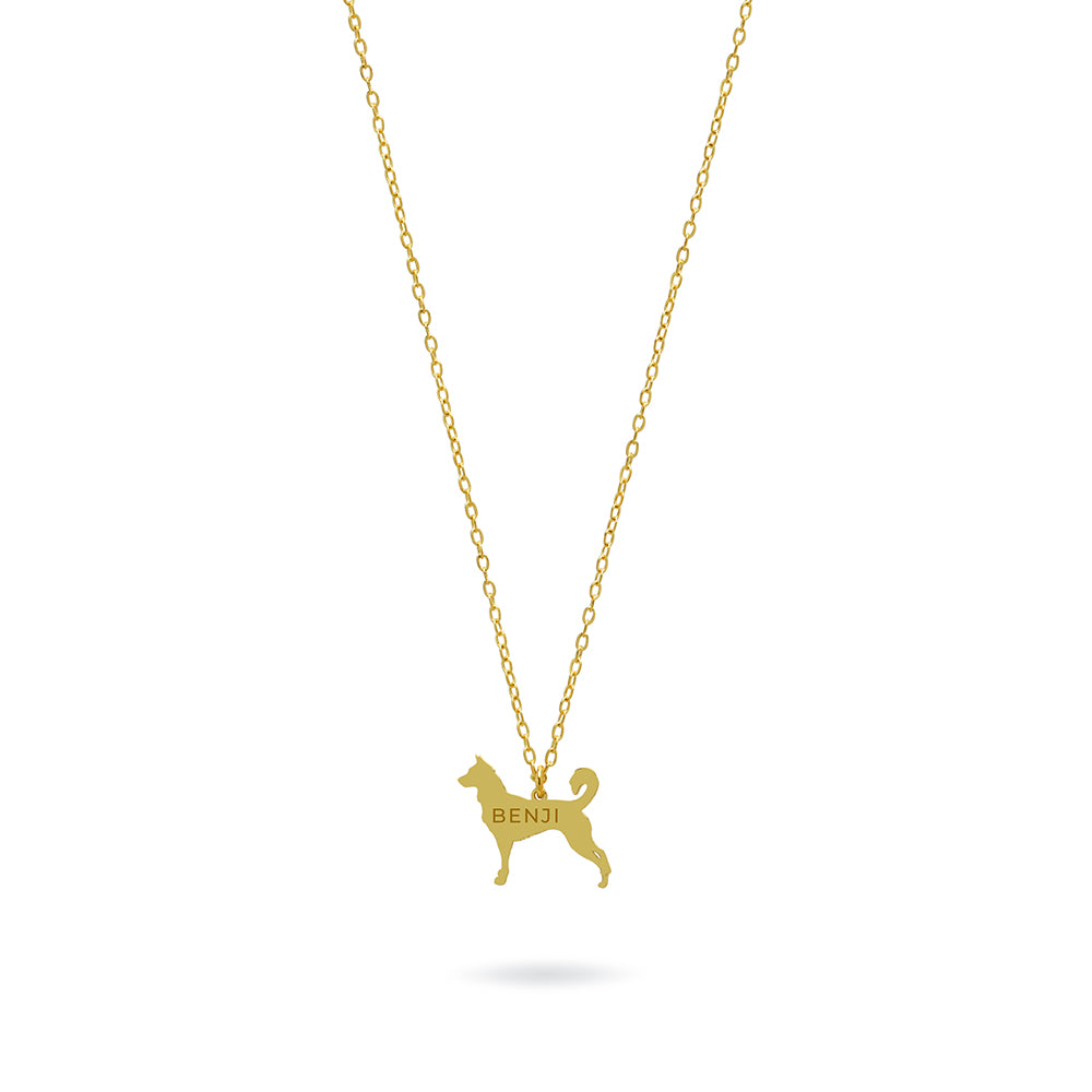 Collar Husky Siberiano de Plata 925 Personalizado