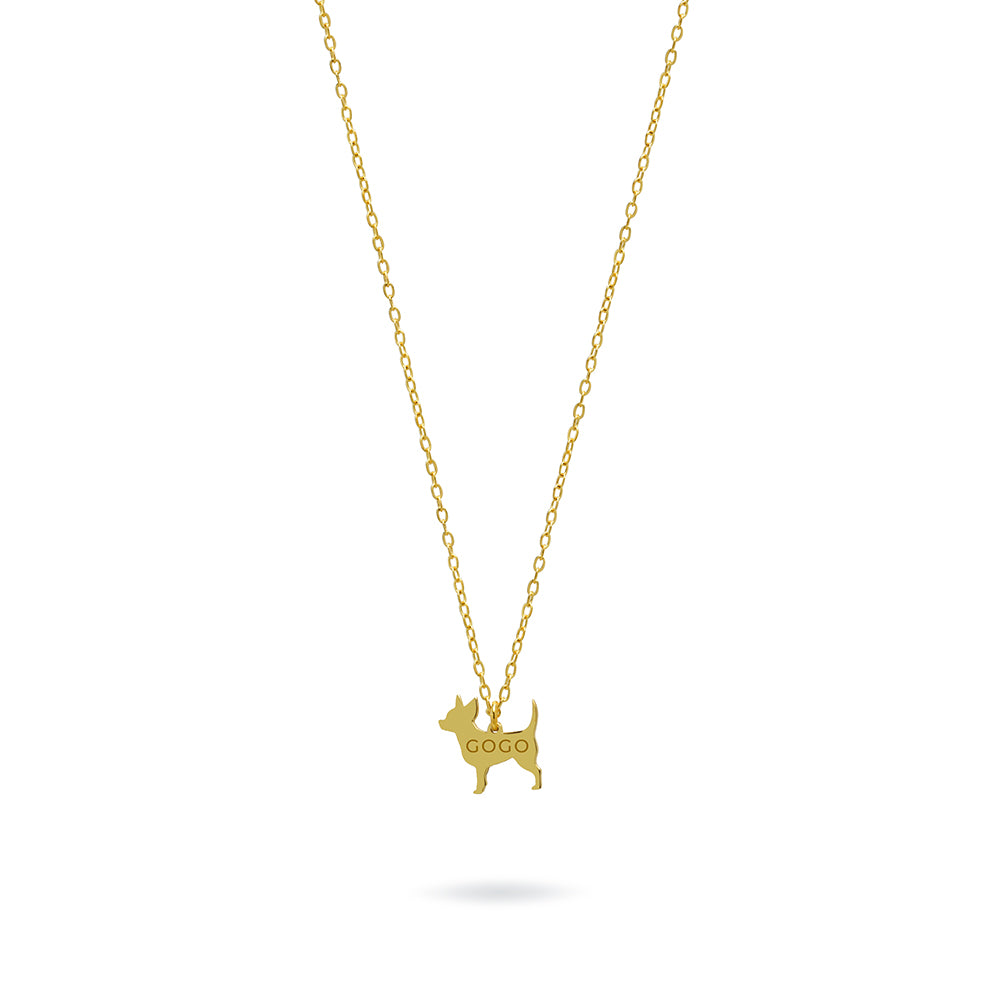 Collar Chihuahua de Plata 925 Personalizado