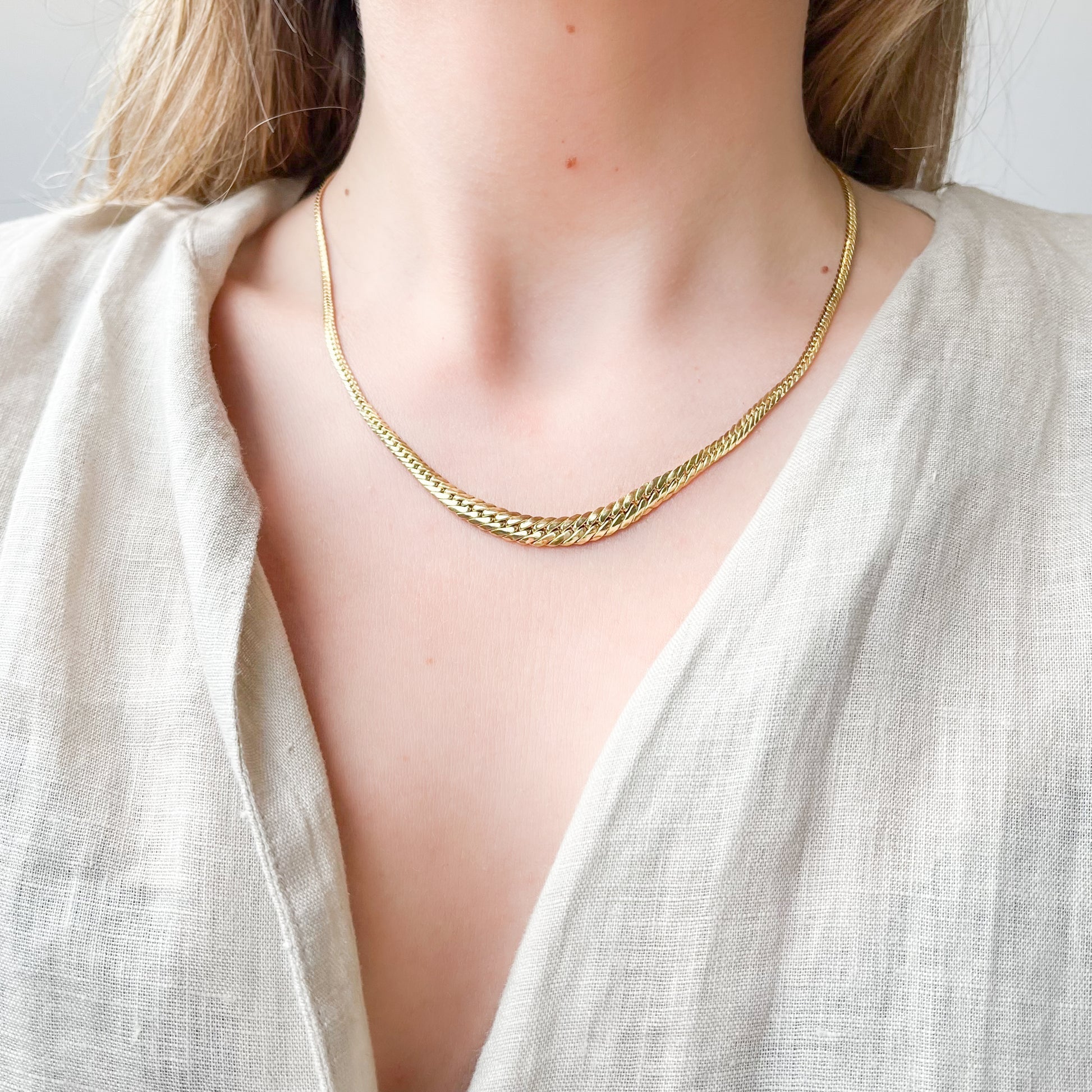 Collar Cola de Zorro de Oro 18K