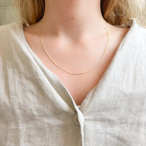 Cadena Espiga Redonda 45x0.75 en Oro Amarillo 9 Kilates